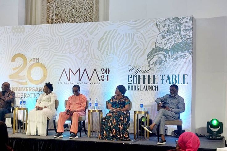 Dignitaries during the launch of a coffee table book by the board of Africa Movie Academy Awards (AMAA), in Lagos, on Friday.