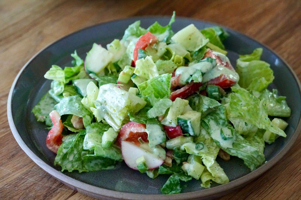 Healthy salad is better for women dealing with fibroids. [Weekend at the Cottage]
