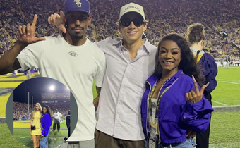 Duplantis shows off fiancee with Sha'Carri Richardson at LSU football game as Christian Coleman watches on