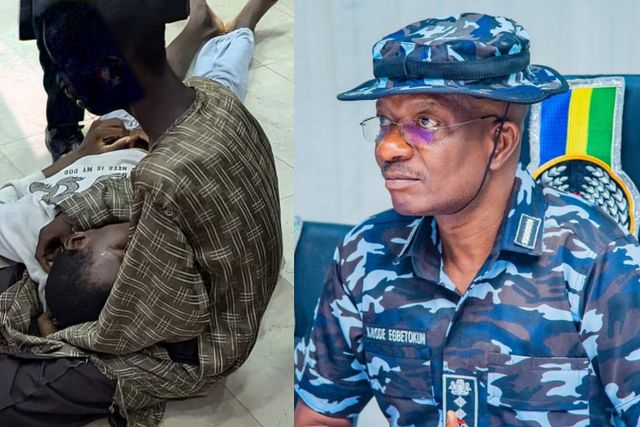 L-R: An Image of one of the minors who collapsed in court and the IGP Kayode Egbetokun. [X, formerly Twitter]