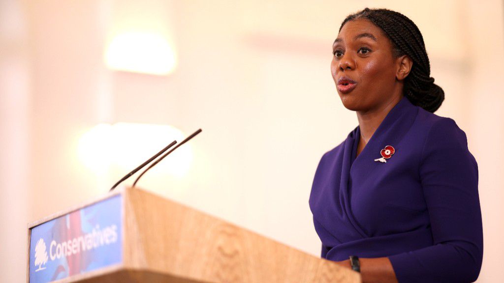 Kemi Badenoch gives a speech after becoming the new leader of the Conservative party after winning the Conservative Party leadership contest on November 2, 2024 in London, England. [Getty Images]