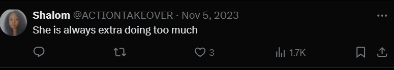 An X user speaking on the fashion designer