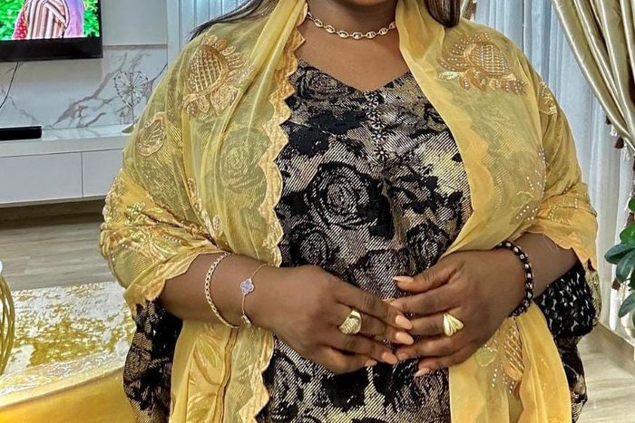 Actress Dayo Amusa glammed up for Eid celebrations.