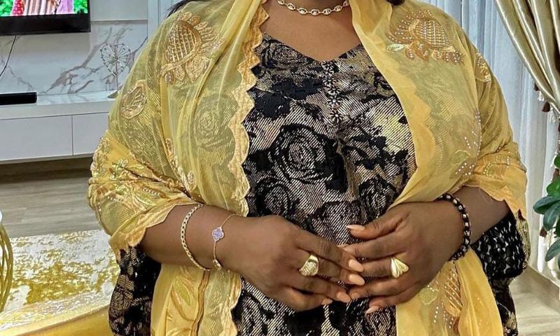 Actress Dayo Amusa glammed up for Eid celebrations.