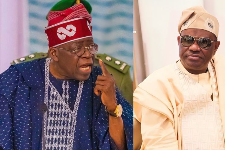 L-R: President Bola Tinubu and FCT Minister Nyesom Wike. [Facebook]