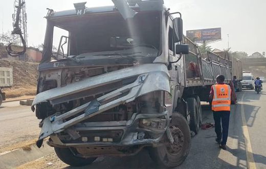 Three trucks were involved as Karu Bridge records its second accident in 2 days
