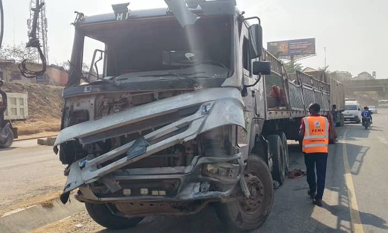 Three trucks were involved as Karu Bridge records its second accident in 2 days