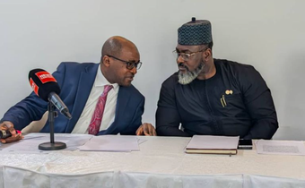 L-R: Mr Niyi Yusuf, Chairman, Board of Directors, Nigerian Economic Summit Group (NESG); Dr Tayo Aduloju, CEO, NESG