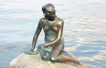 The Little Mermaid Statue in Copenhagen, Denmark