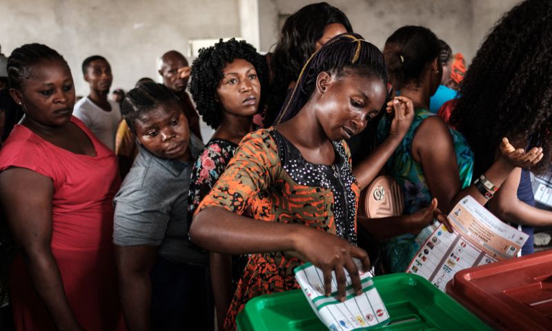 Nigerian women exercising their electoral rights during an election. [Getty Images]