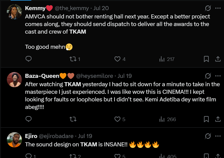 Here’s how Nigerians are reacting to Kemi Adetiba’s new film, 'To Kill a Monkey'