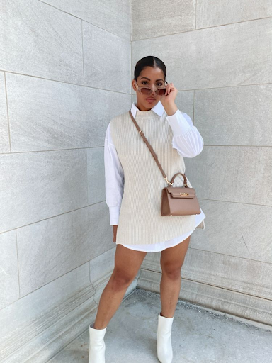 With a Knit Vest