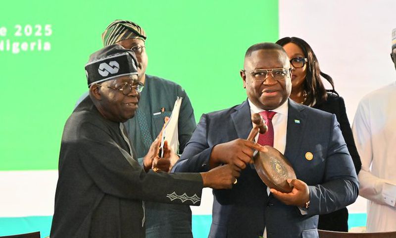 President Bola Tinubu and his Sierra Leonean counterpart, Julius Maada Bio.