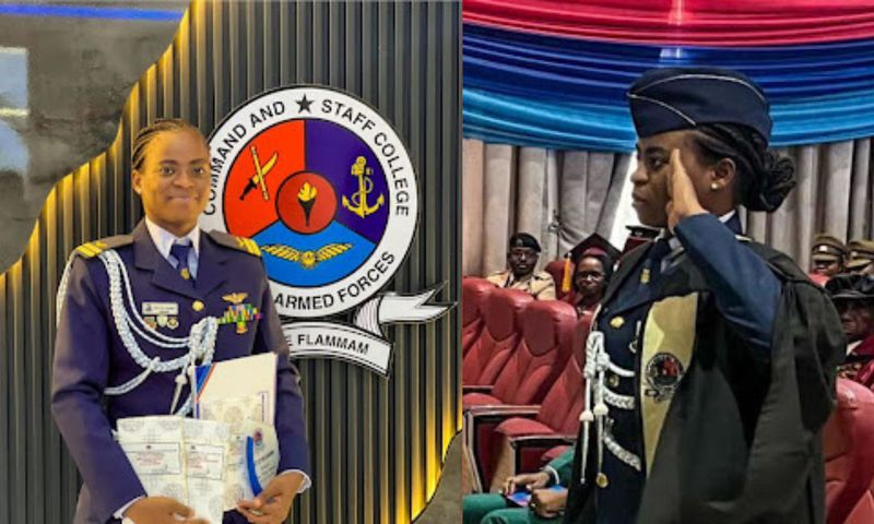 Nigeria’s 1st female fighter pilot bags top honours at Ghana military college