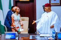 Joy Ogah and Vice President of Nigeria, Kashim Shettima