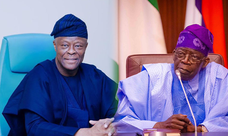 Finance Minister, Wale Edun and President Bola Tinubu.