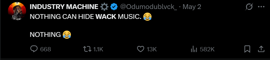 OdumoduBlvck takes shots at Blaqbonez on X