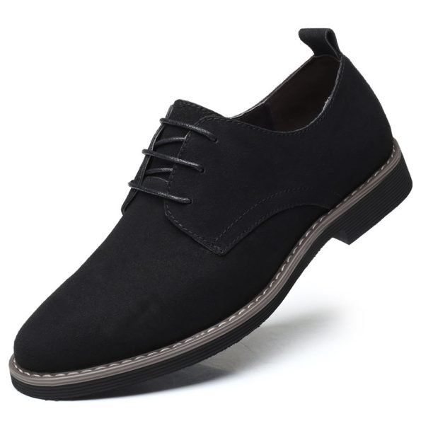 Men’s Lace up Business Oxford Loafers Shoes – Black