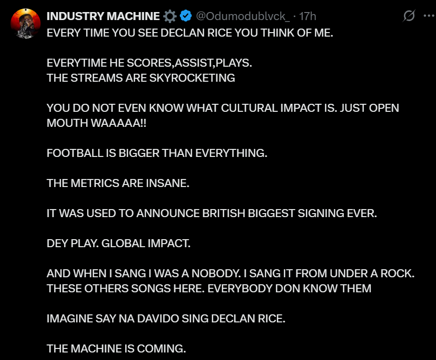 OdumoduBlvck faces criticisms for making bold global cultural impact claim