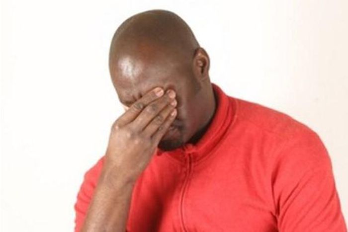 Disturbed man (stock photo)