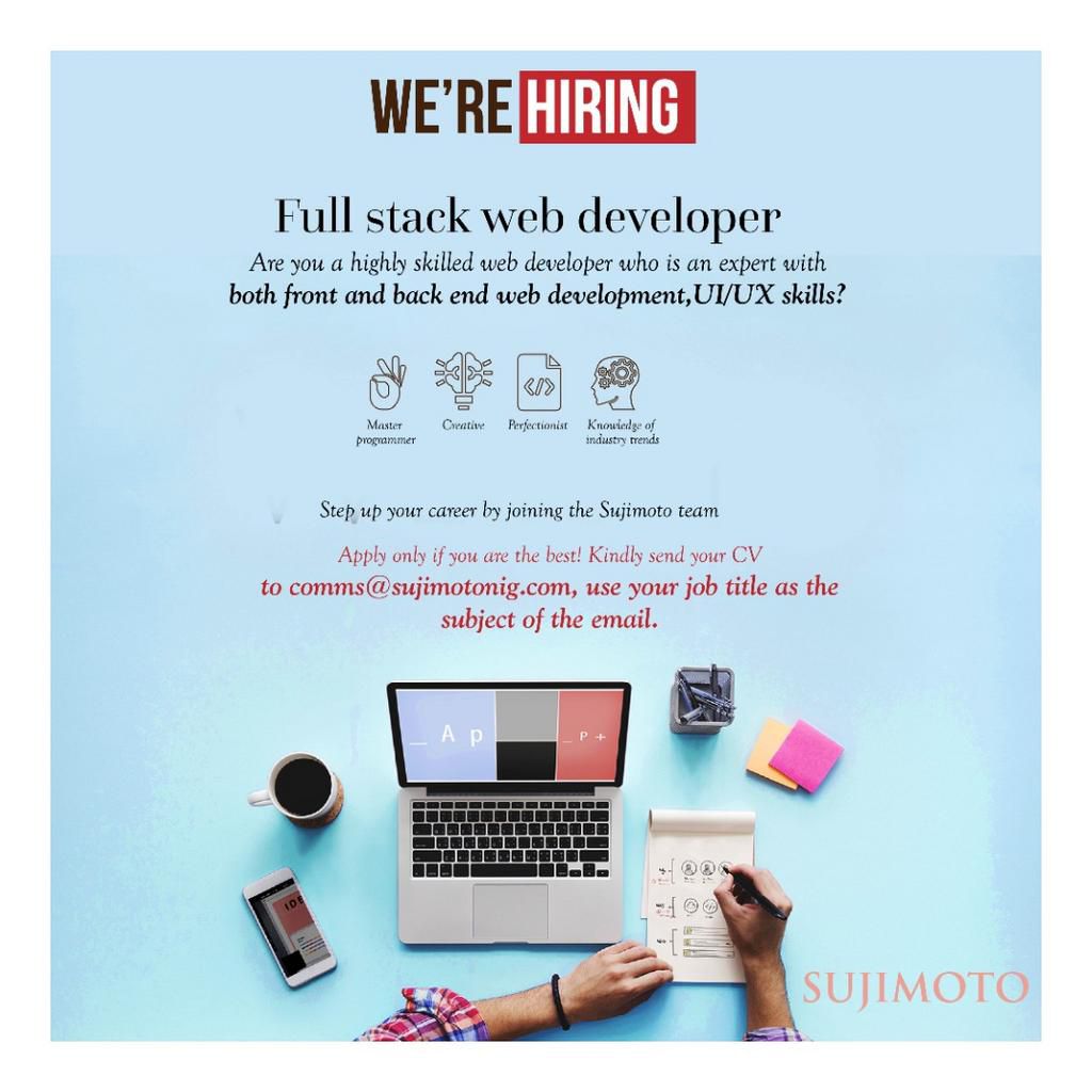 Sujimoto is hiring