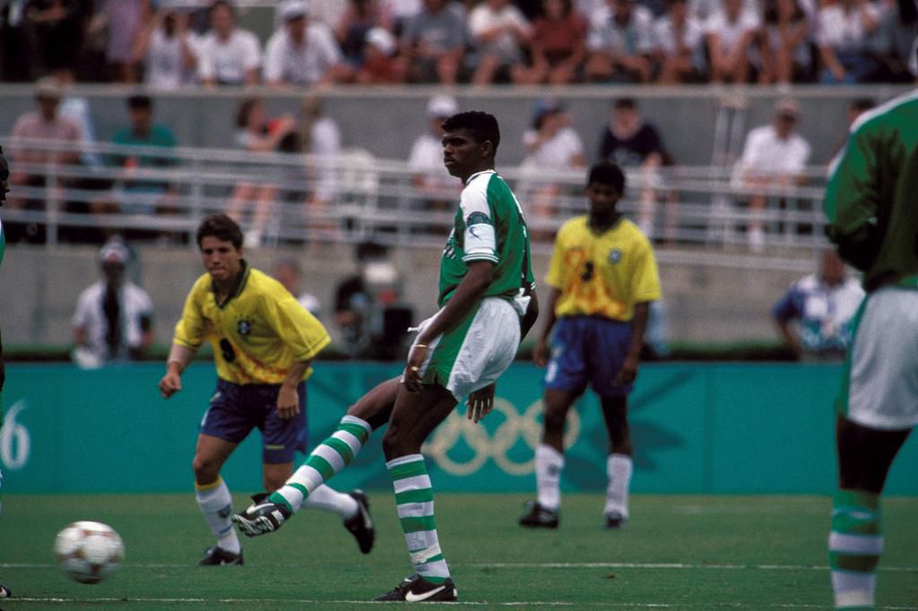 Nwankwo Kanu produced one of the all-time iconic performances for Nigeria at any level in the victory over Brazil in 1996 (IMAGO/Magic)