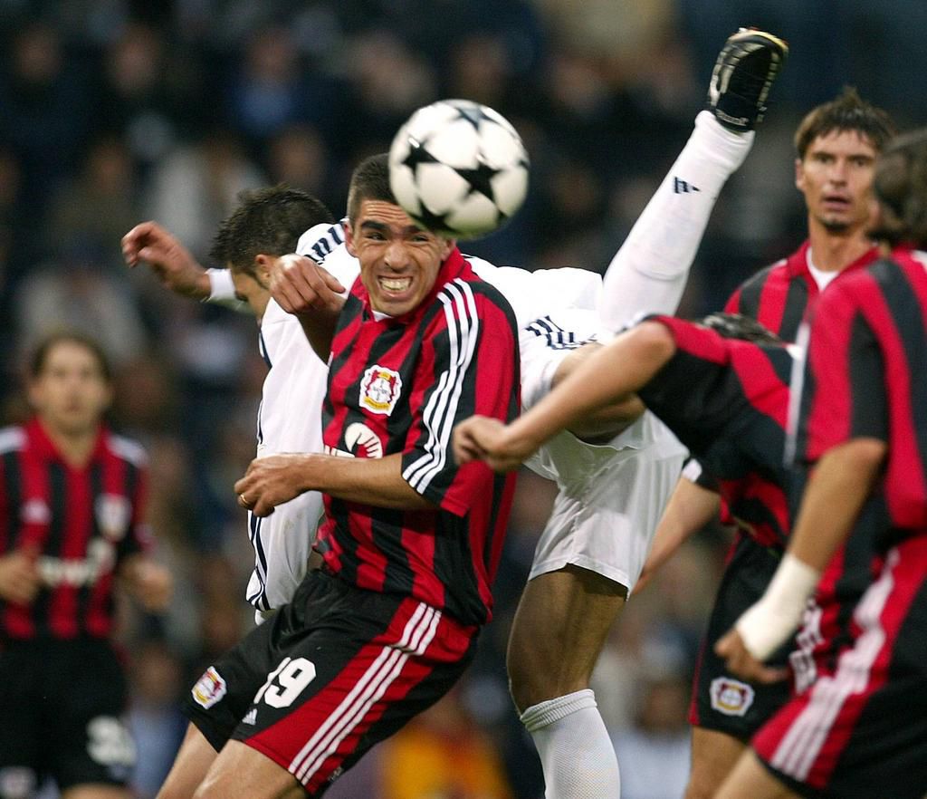 Lucio equalised for Bayer Leverkusen with a powerful header