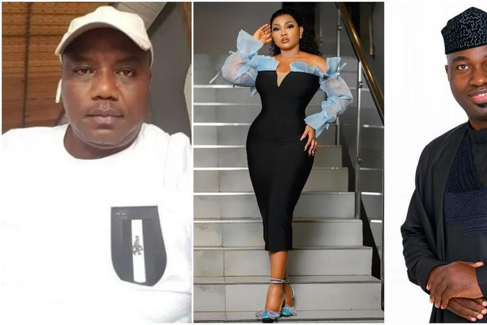 Lanre Gentry, Mercy Aigbe and Kazim Adeoti [PageOne] [Instagram/RealMercyAigbe] [Instagram/KazimAdeoti]