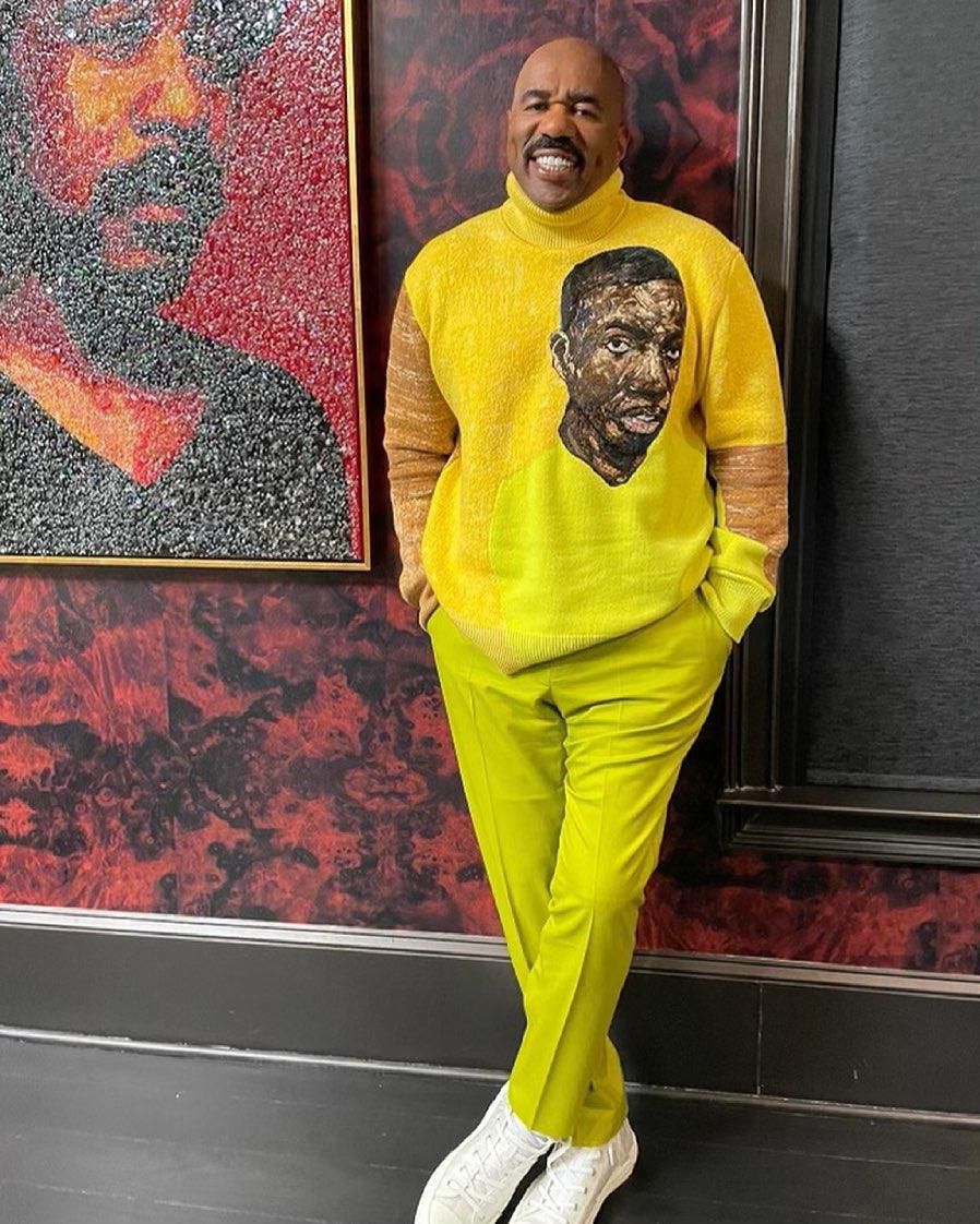 Steve looking good in Dior [Instagram/SteveHarvey]