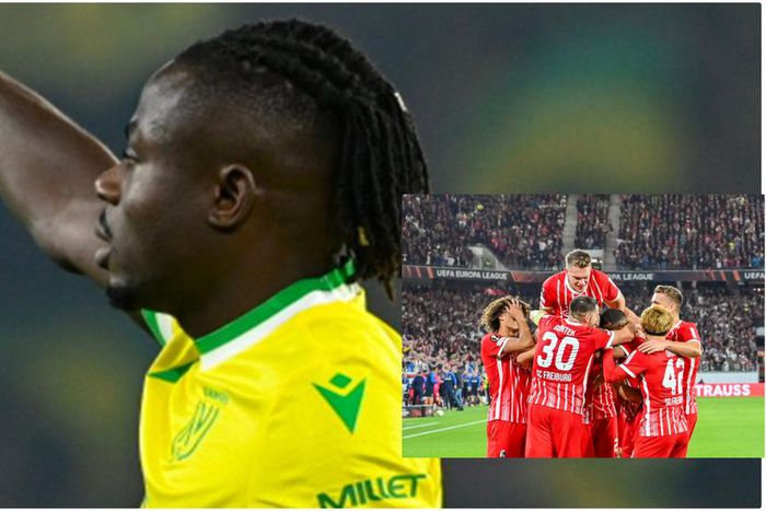 Moses Simon was caged in Germany on Thursday night.