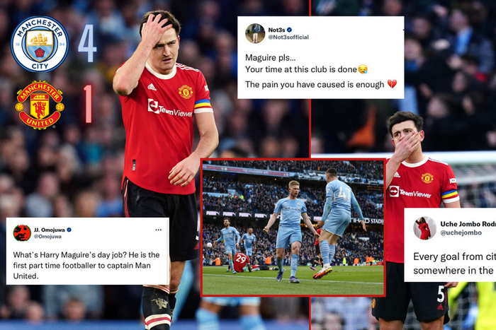 Reactions as Harry Maguire is the scapegoat for Manchester United following Derby humiliation at City