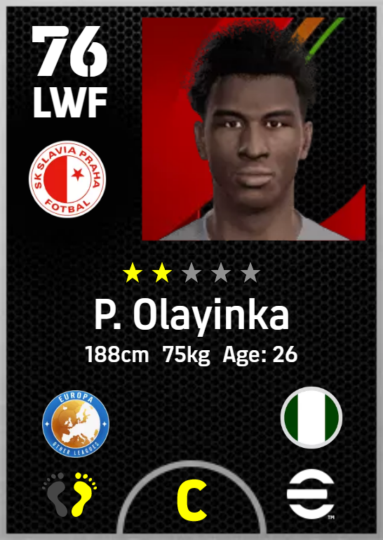 P Olayinka  PES 22 Card (Pesmaster)