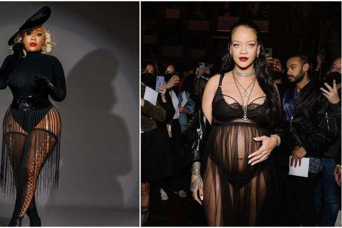 Nollywood actress Moyo Lawal and music star Rihanna [Instagram/MoyoLawal] [Instagram/LifestyleAsiaKL]