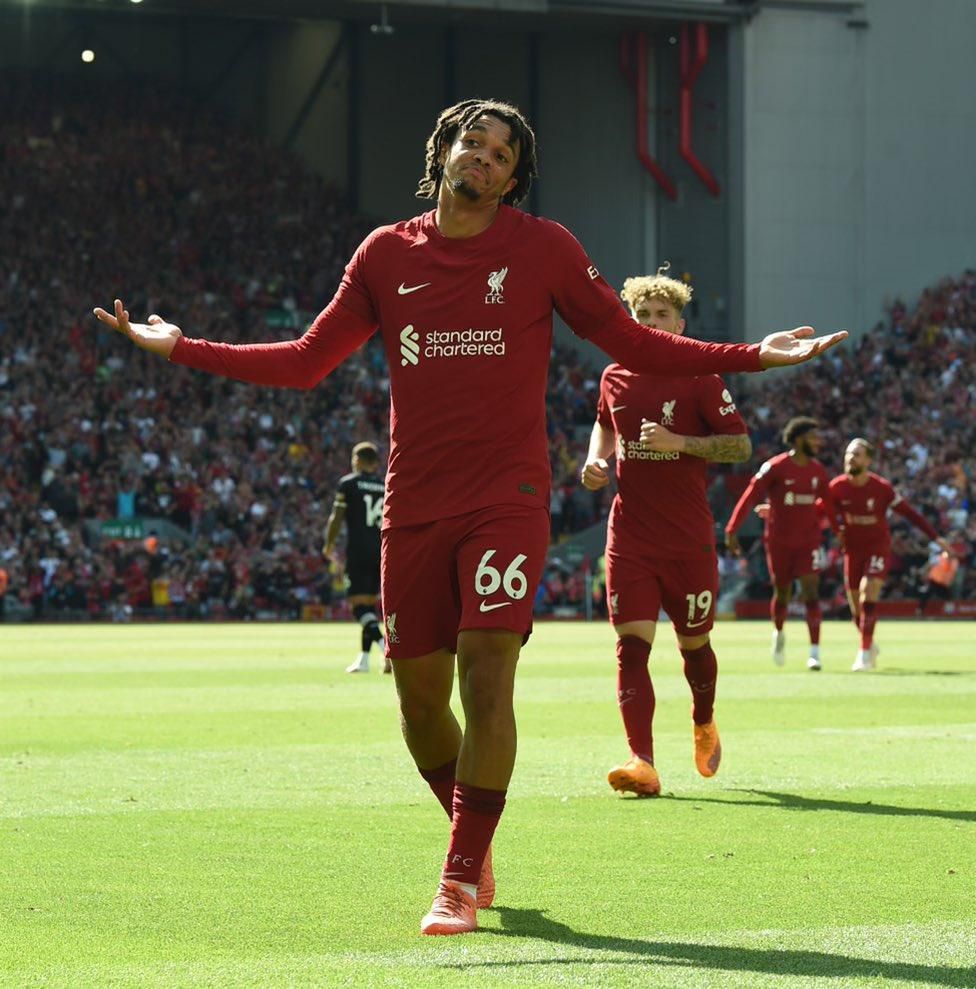 Trent-Arnold scored a stunning effort at Anfield against Bournemouth.