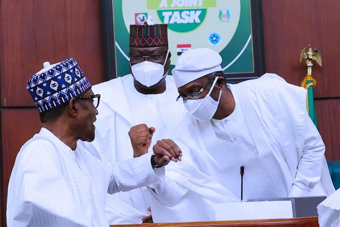 President Buhari hails his NASS leaders