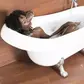 Lady bathing