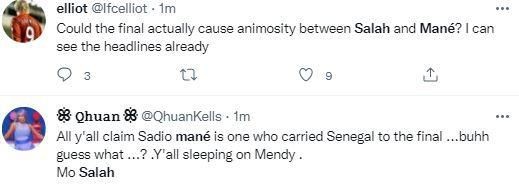 Tweets about Salah and Mane