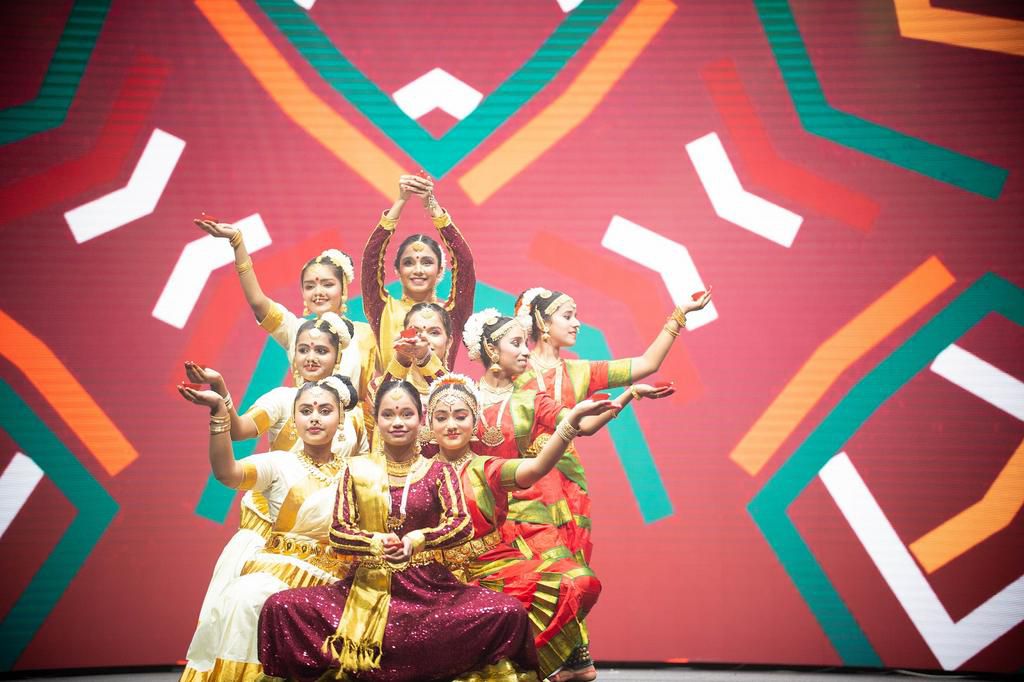 Students of Indian Language International School performing at the Culture Festival 2022