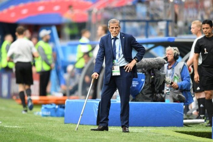 Oscar Tabarez saw his Uruguay side slip to a 2-0 loss to France to bow out of the World Cup