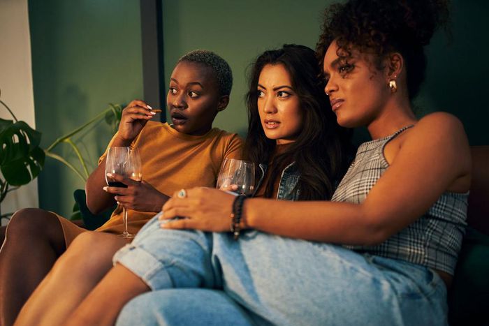 Watching horror movies