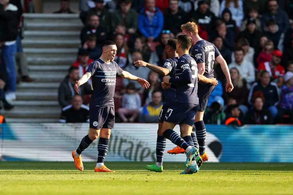 Phil Foden scored City's third goal against Southampton on Sunday