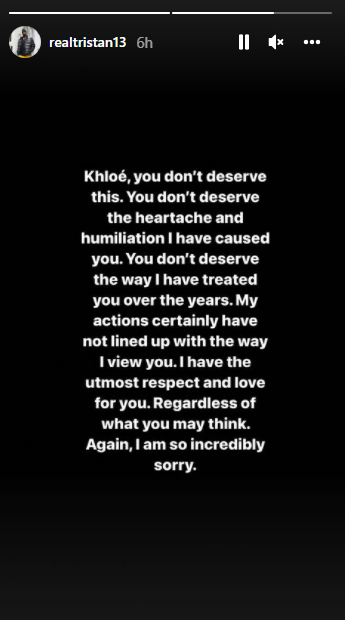 Tristan Thompson admits to fathering Maralee Nichols’ baby, apologises to Khloé Kardashian