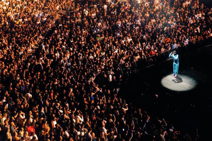 Burna Boy performing at the Ziggo Dome