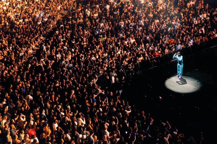 Burna Boy performing at the Ziggo Dome