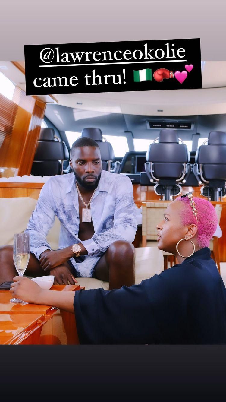 Lawrence Okolie visits Surulere, teams up with DJ Cuppy