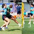 Asisat Oshoala returns from injury, trains with Barcelona Femeni [Photos]