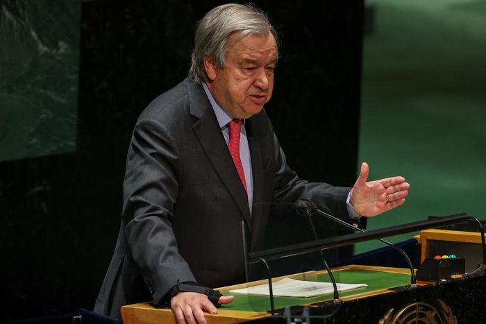 Secretary-General of the United Nations Antonio Guterres on March 14, 2022.