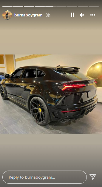 The singer's new car is the latest addition to the Lamborghini family.