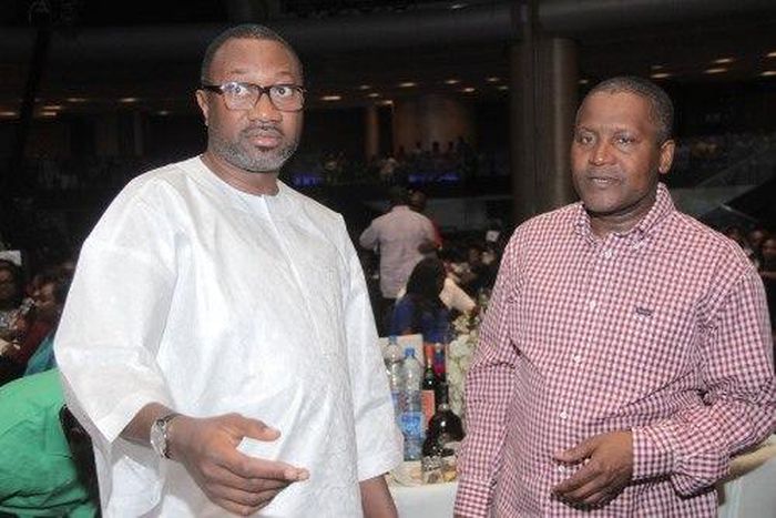 Femi Otedola and Aliko Dangote at Alibaba's January 1st Concert