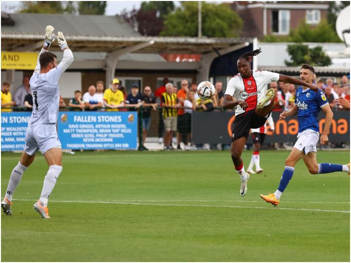 Aribo was denied hist first goal for Southampton by the Watford goalkeeper.